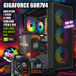 Desktop Gaming RYZEN 7 5700X RTX 4060TI 16GB RAM 1TB W11